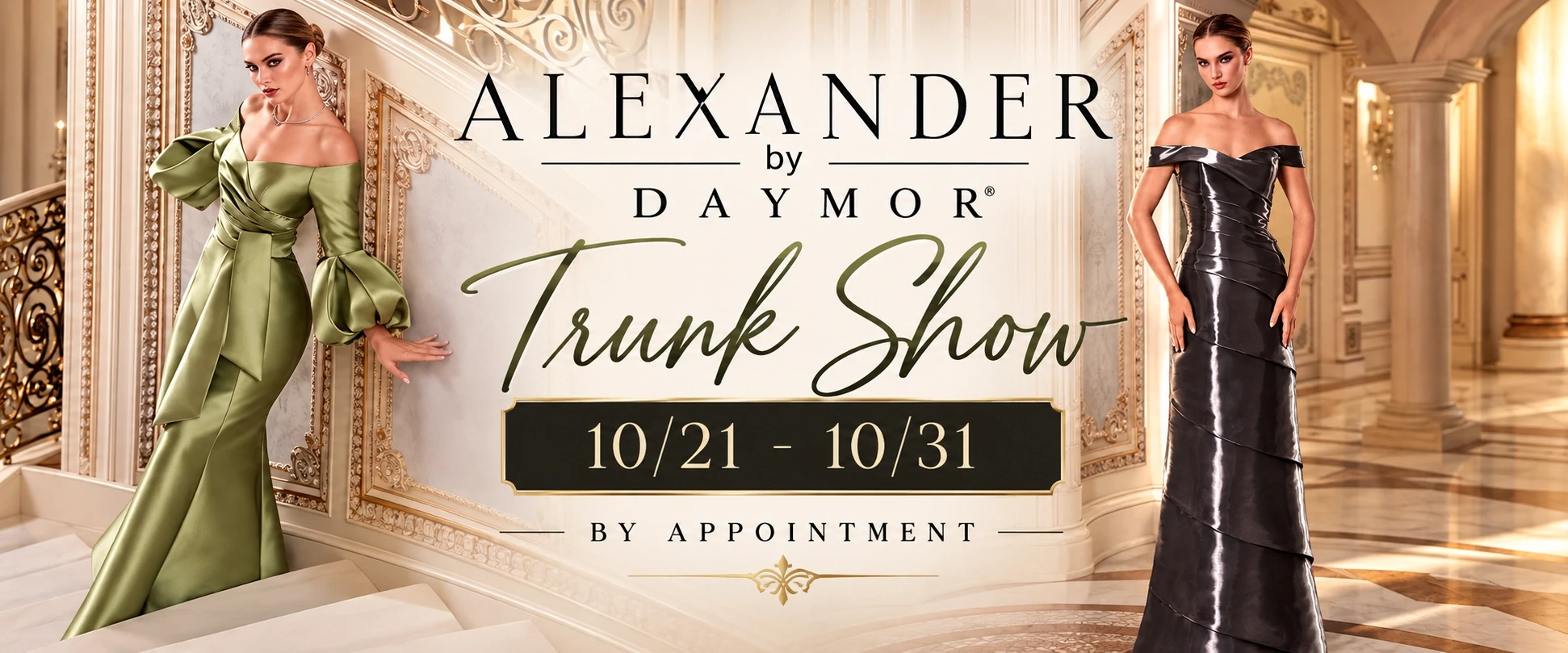 Alexander by Daymor Trunk Show Desktop Banner